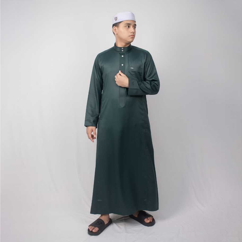 Gamis Manset Haromain - Hijau Botol