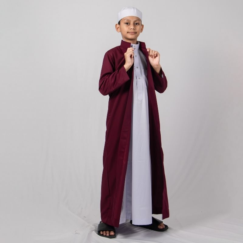 Jubah Outer Dalwa Remaja - Maroon