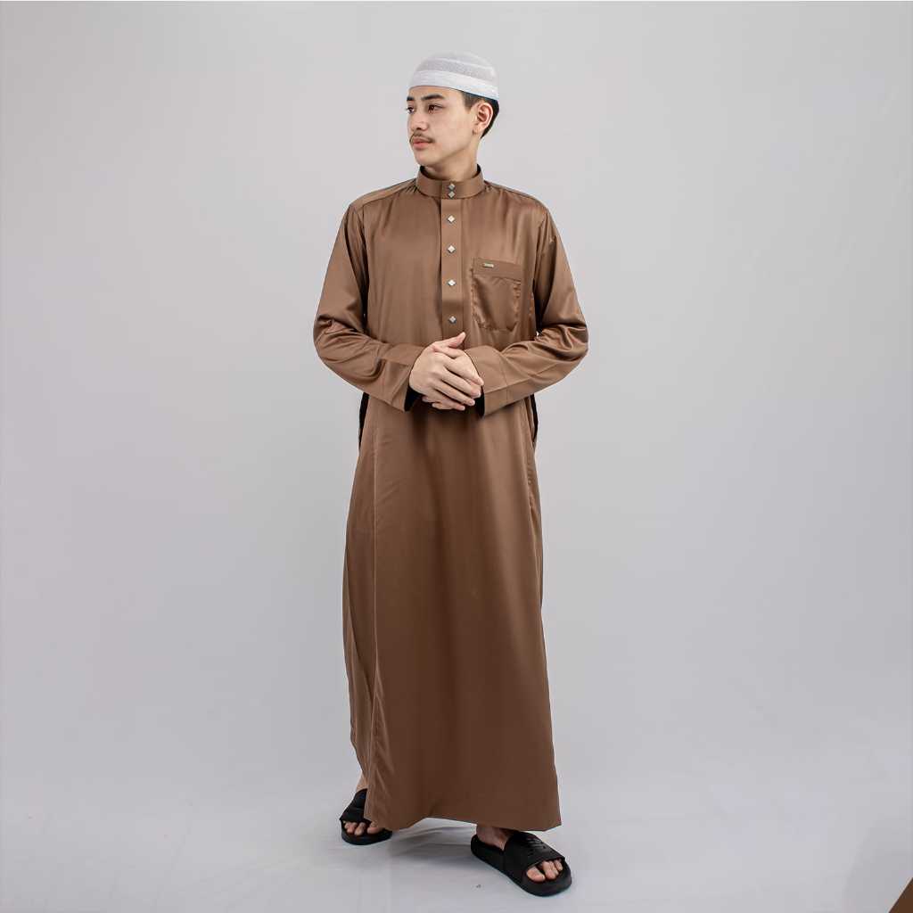 Gamis Manset Haromain - Mocca