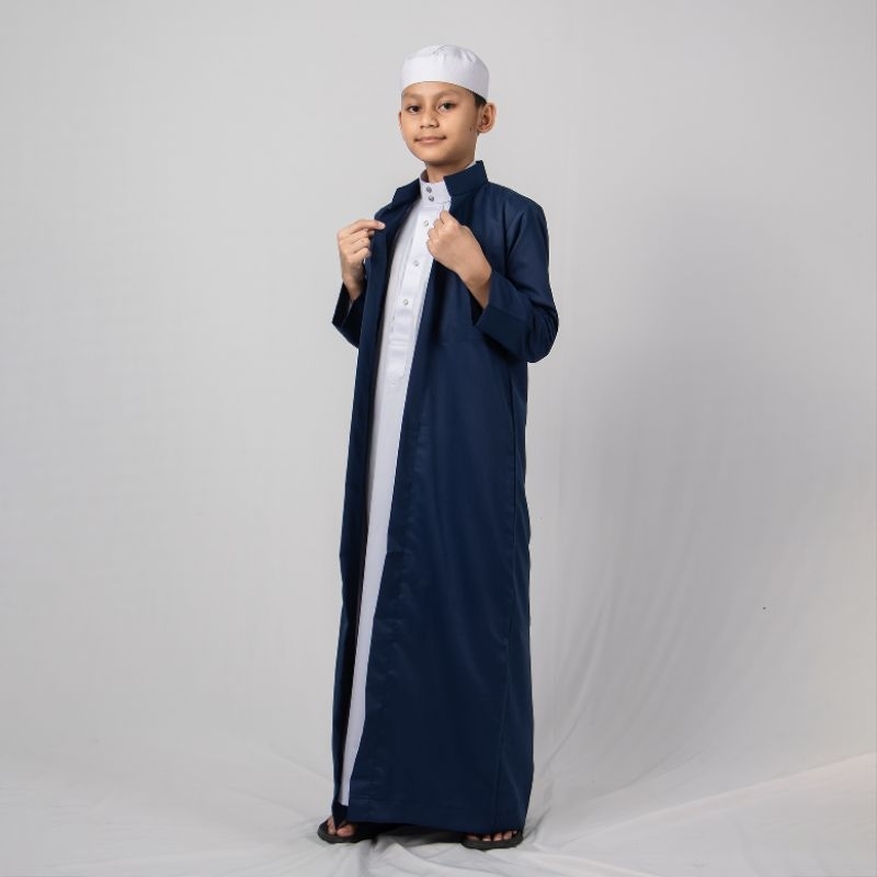 Jubah Outer Dalwa Remaja - Navy