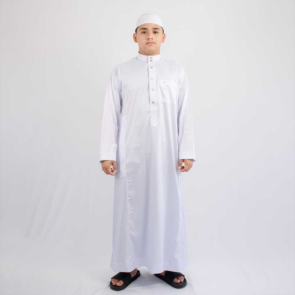 Gamis Manset Haromain - Putih