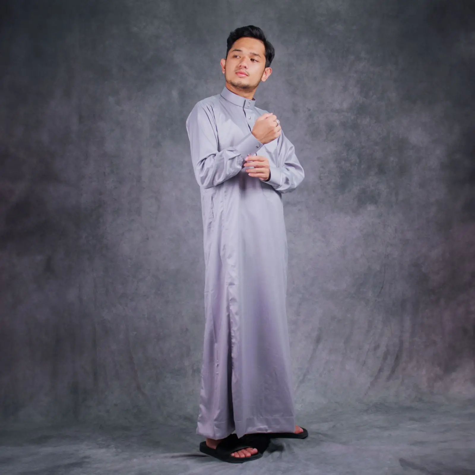 Gamis Dalwa Haromain Manset Silver